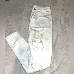white ripped jeans